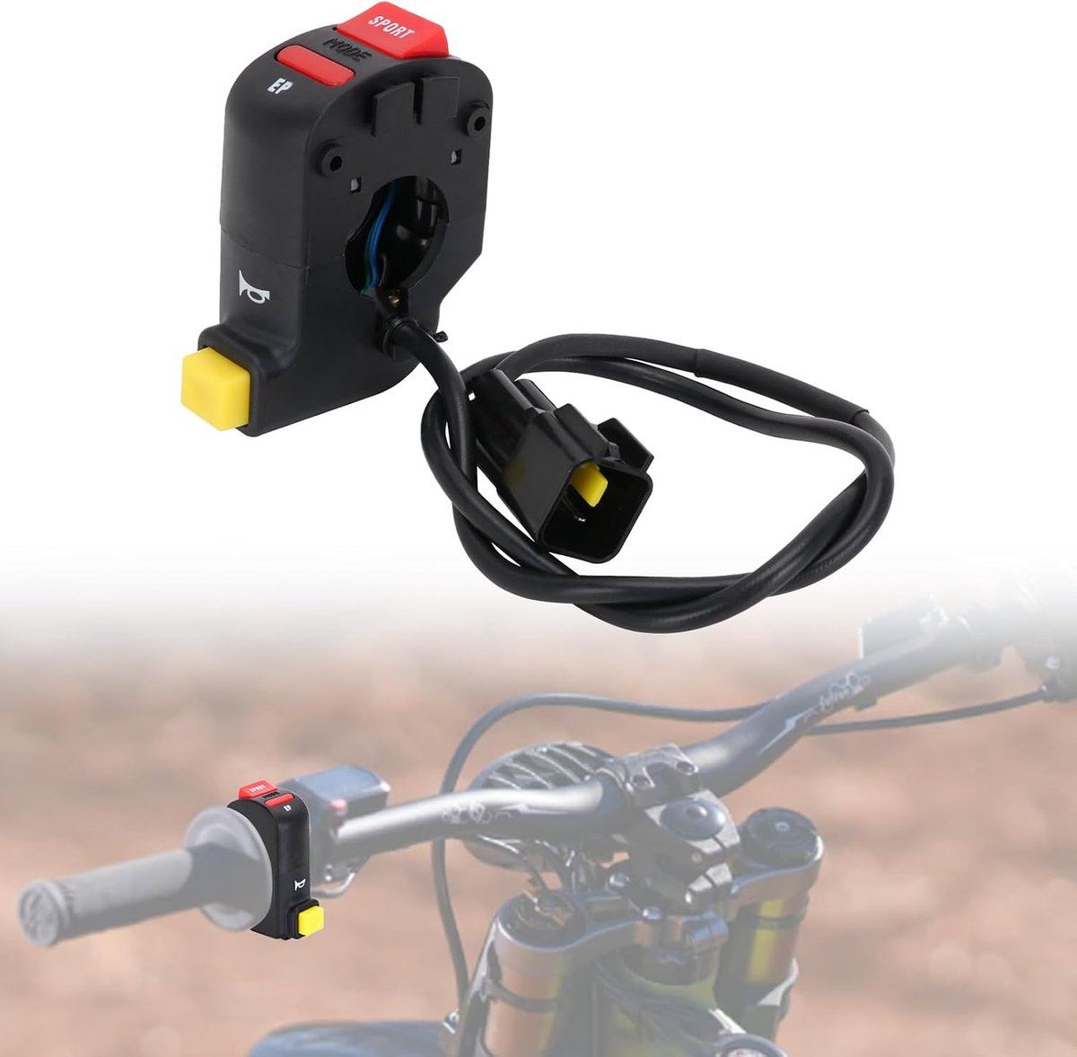 Stuurschakelaar voor Sur Ron Light Bee S/X/L1E/LBX, e-bike Zwart