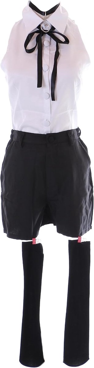 MN-218 Uniform zwarte blouse shorts 6-delig cosplay kostuum voor Reze Chainsaw Man
