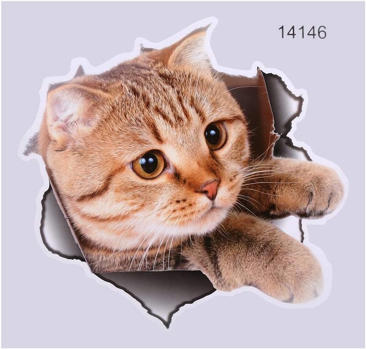 3D Cartoon Katten Honden Dier Muurstickers Badkamer Muurtattoo Toiletbrillen Sticker Waterdicht Stickers Home Decor(Kat 2)