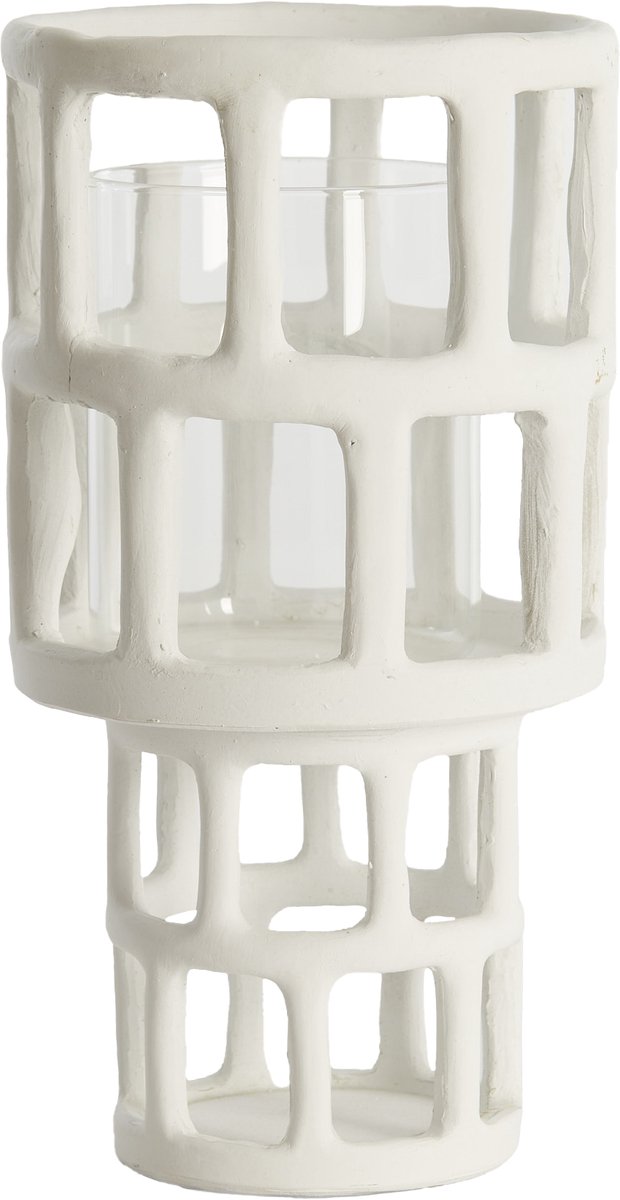 Light & Living Windlicht ALIMOS - Ø18.5x34.5cm - Wit