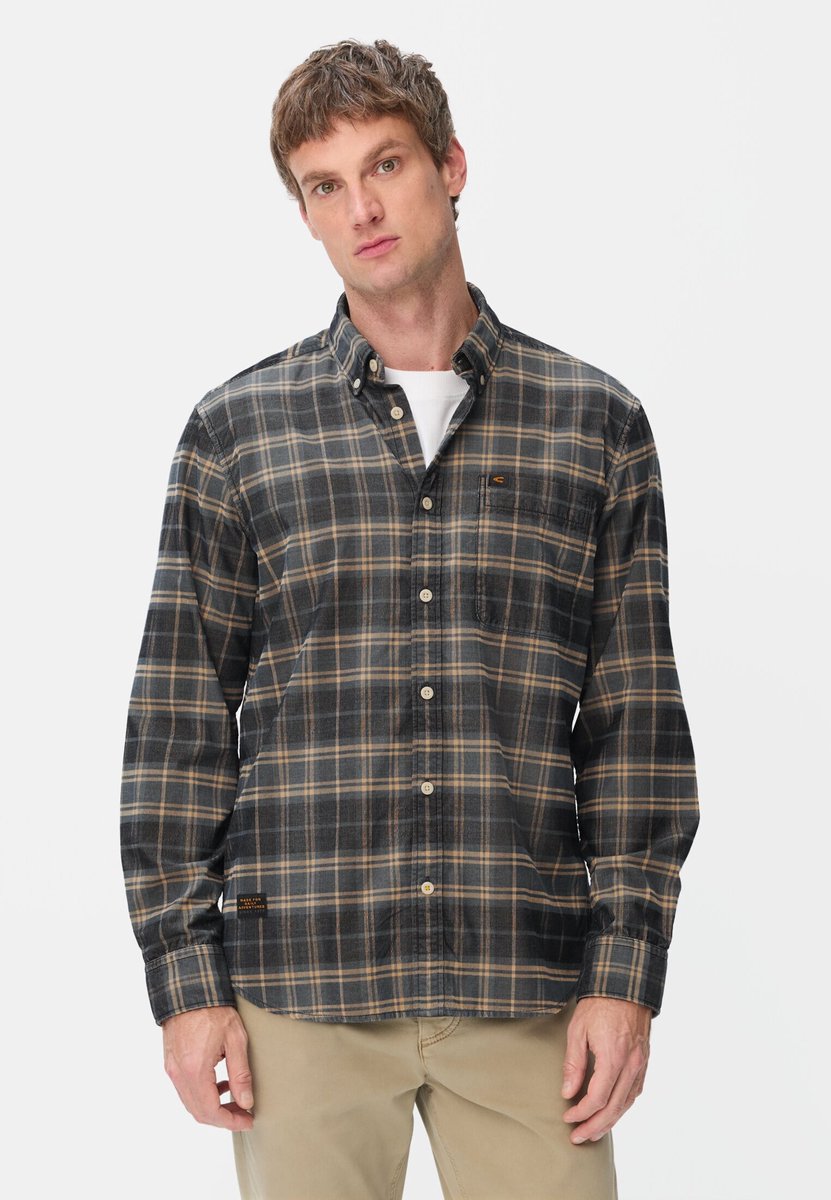 camel active Katoenen overhemd met button-down kraag - Maat - Inktblauwmenswear-L