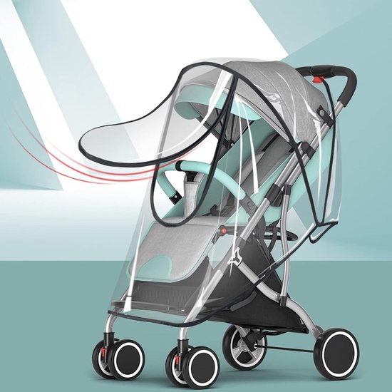 Waterdichte Regenhoes voor Kinderwagens, EVA Windbescherming, Geschikt voor Strollers en Buggies — afbeelding 5