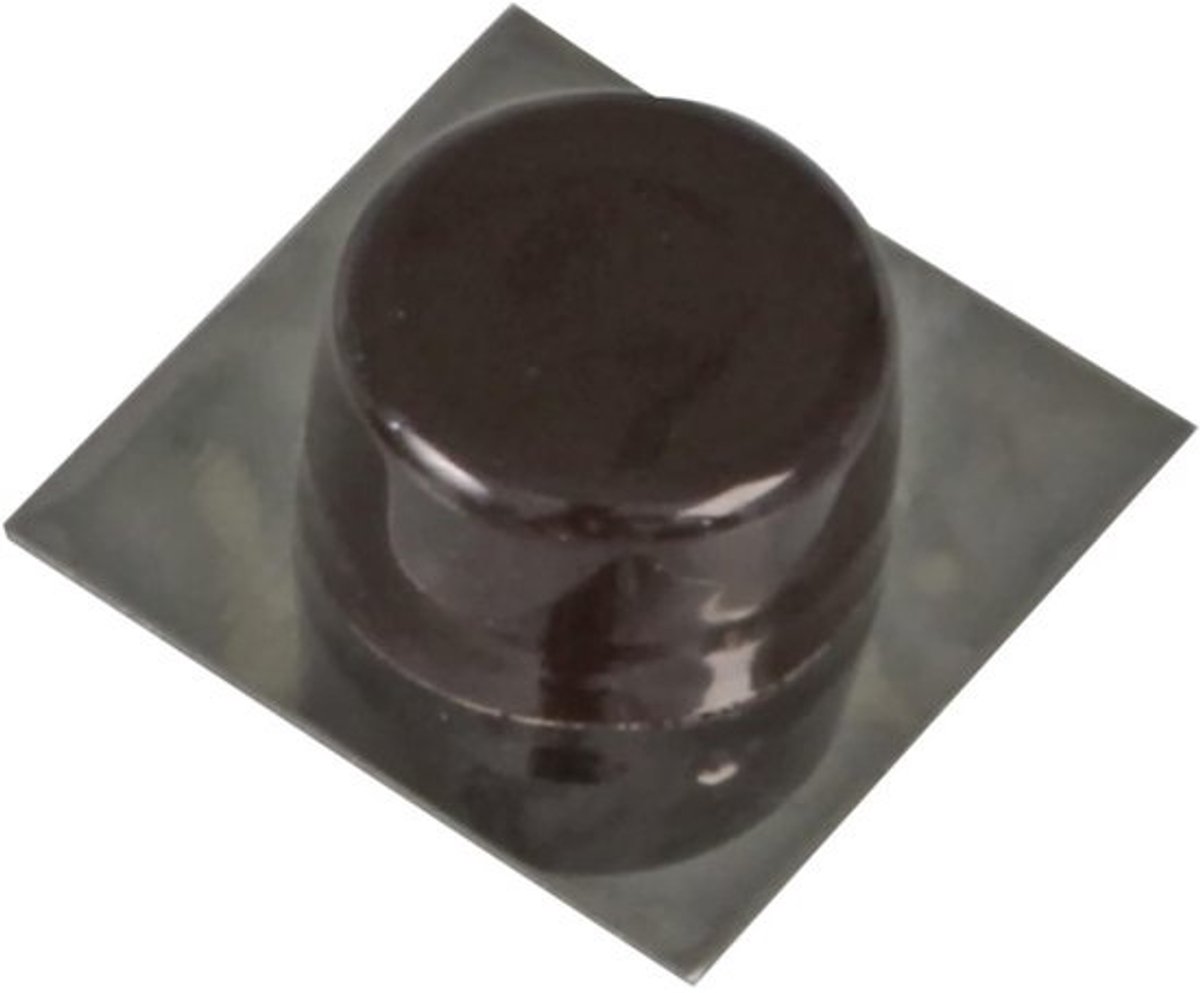 Zelfklevende Deurstopper - Deurvanger Vloer - Bescherming Deuren Muren - Corrosiebestendig Staal - 45 x 45 mm - Bruin