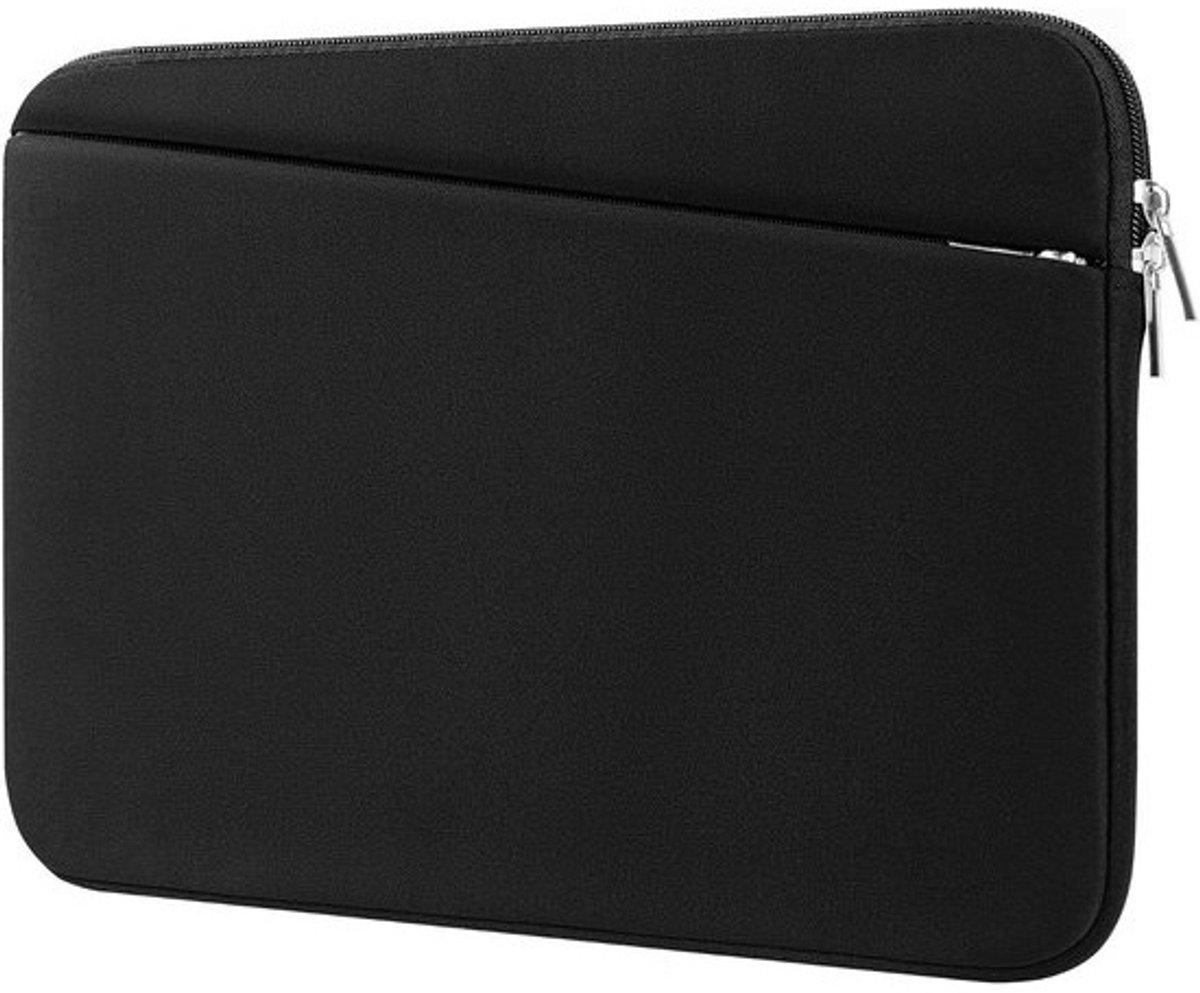Laptop Sleeve - Laptoptas Beschermhoes - Veilig Vervoeren - Verborgen Voorvak - 15-16 Inch - Zwart