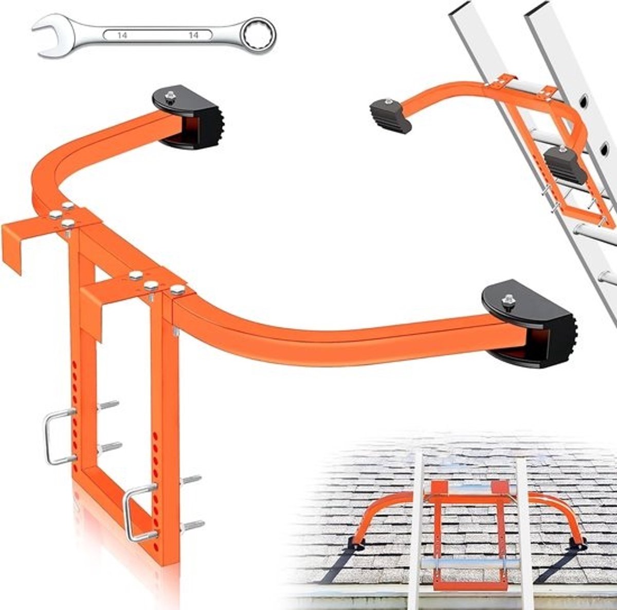 Universele Ladderstabilisator voor Dakgoten en Muren - Veilig en Eenvoudig te Monteren