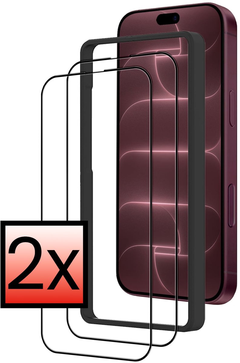 Screenprotector - 2 Stuks - Geschikt voor Apple iPhone 18 Pro Max - Met Installatie Frame - Beschermglas - Gehard Glas - Tempered Glass - Screen Protector - Inclusief Montage Kit