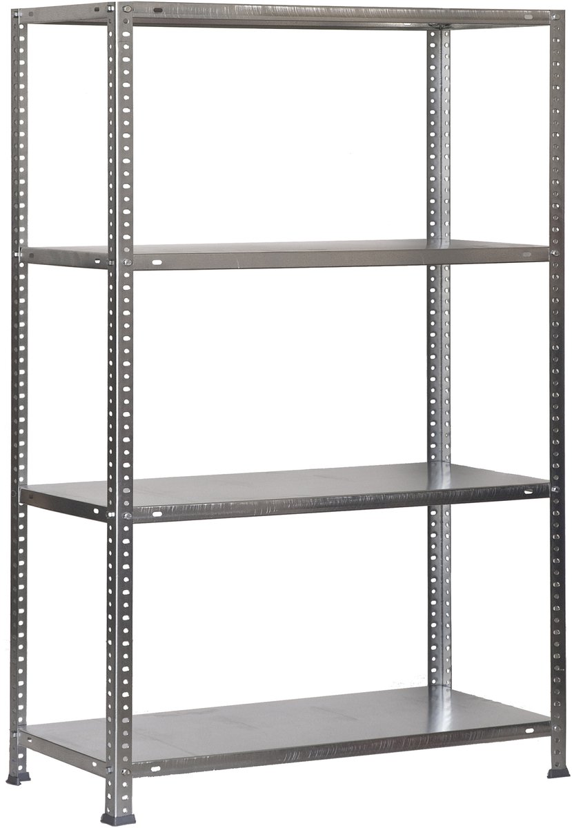 Simonrack Advantage Mini 4/400 1500 Gegalvaniseerd - Metalen stellingkast, 1500x800x400 mm, 4 niveaus, metalen legborden, draagvermogen 75 kg