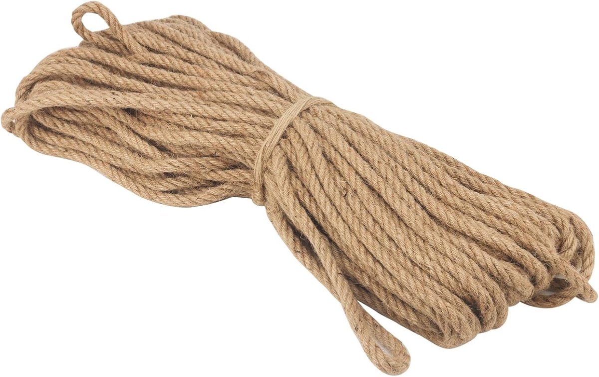 Jute Touw van 50 meter - 10mm Dikke Natuurlijke Touw voor DIY, Tuinieren en Decoratie