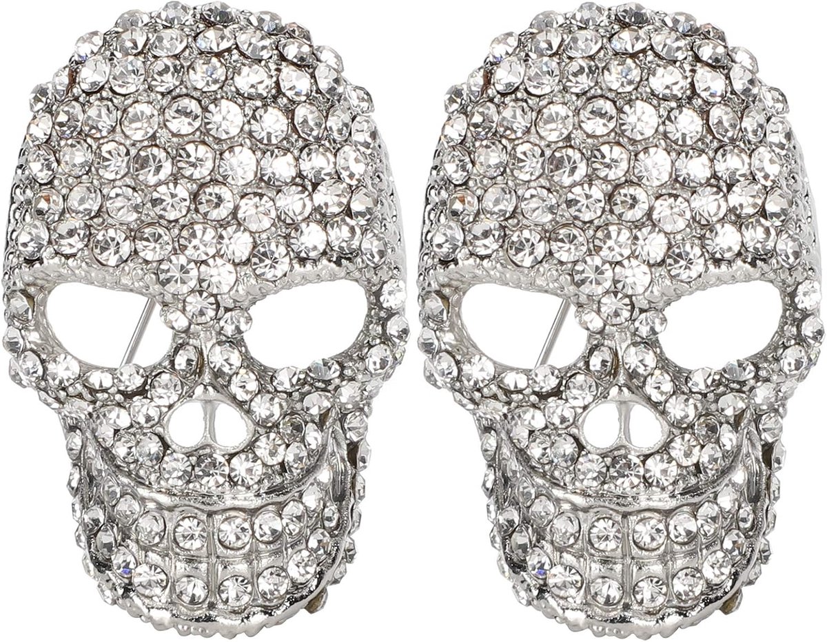 Hoofden Broche, 2 Stuks Legering Skelet Broche Reversspeld Jurk Pin Decor Accessoire, 1.5x1in