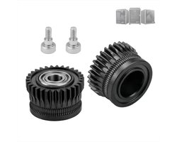 2 stuks motorextruder voor K1 Max extrudertandwiel, vernikkeld gehard staal gegalvaniseerde 3D-printeraandrijving, extrudertandwiel voor Creality K1 / K1 Max / K1C extruder