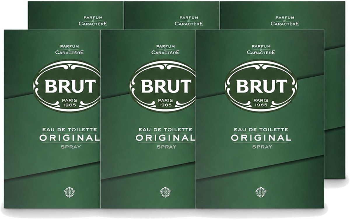 6 x Brut – Eau de Toilette – Original – 100 ml - Voordeelverpakking - 6 stuks