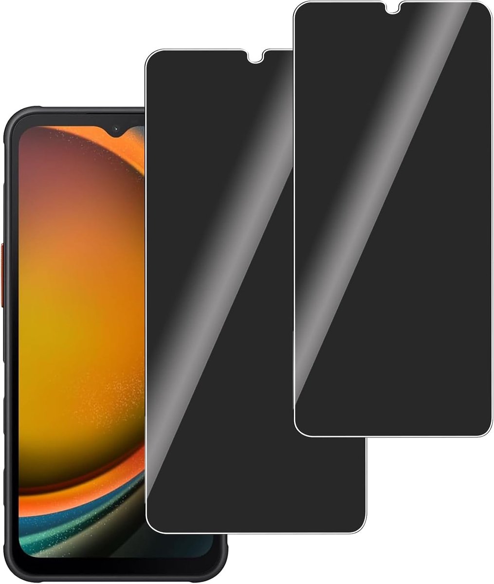 2 stuks, Privacy Glass Screen Protector Compatibel met Samsung Galaxy Xcover7, Bubble-, Krasbestendig, 9H Hardheid Anti-Spy Gehard Glazen Screen Protector voor Samsung Galaxy Xcover7