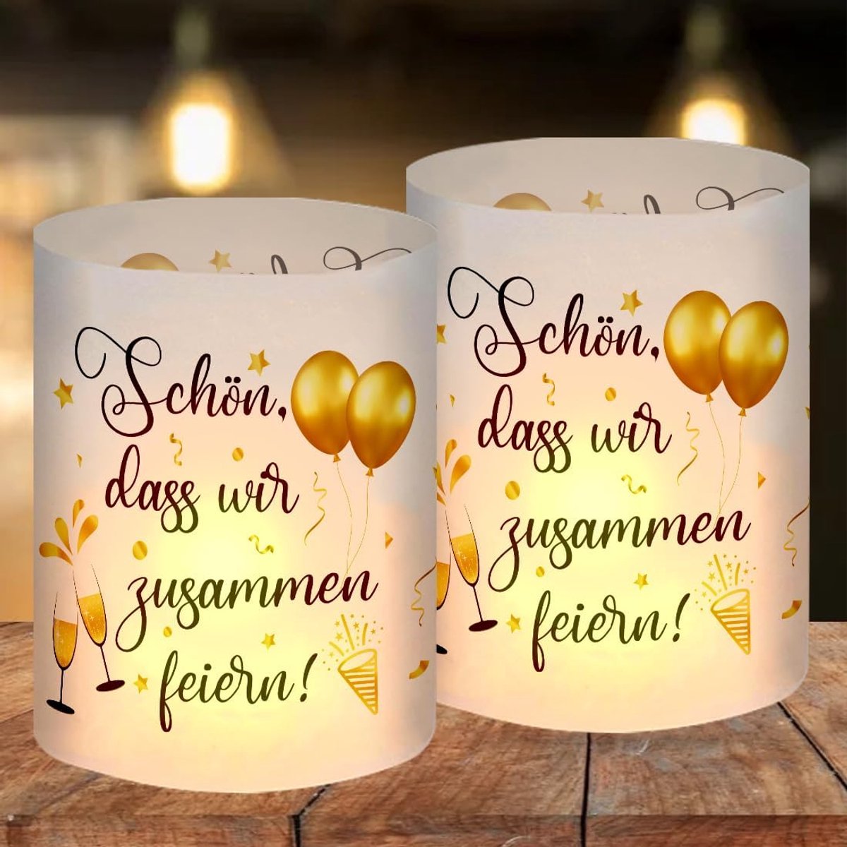 12 windlichten tafeldecoratie verjaardag, oudejaarsavond decoratie windlichten, oudejaarsavond decoratie tafel, windlicht met spreuken mooi DASS We samen, voor bruiloftsdecoratie, oudejaarsavond