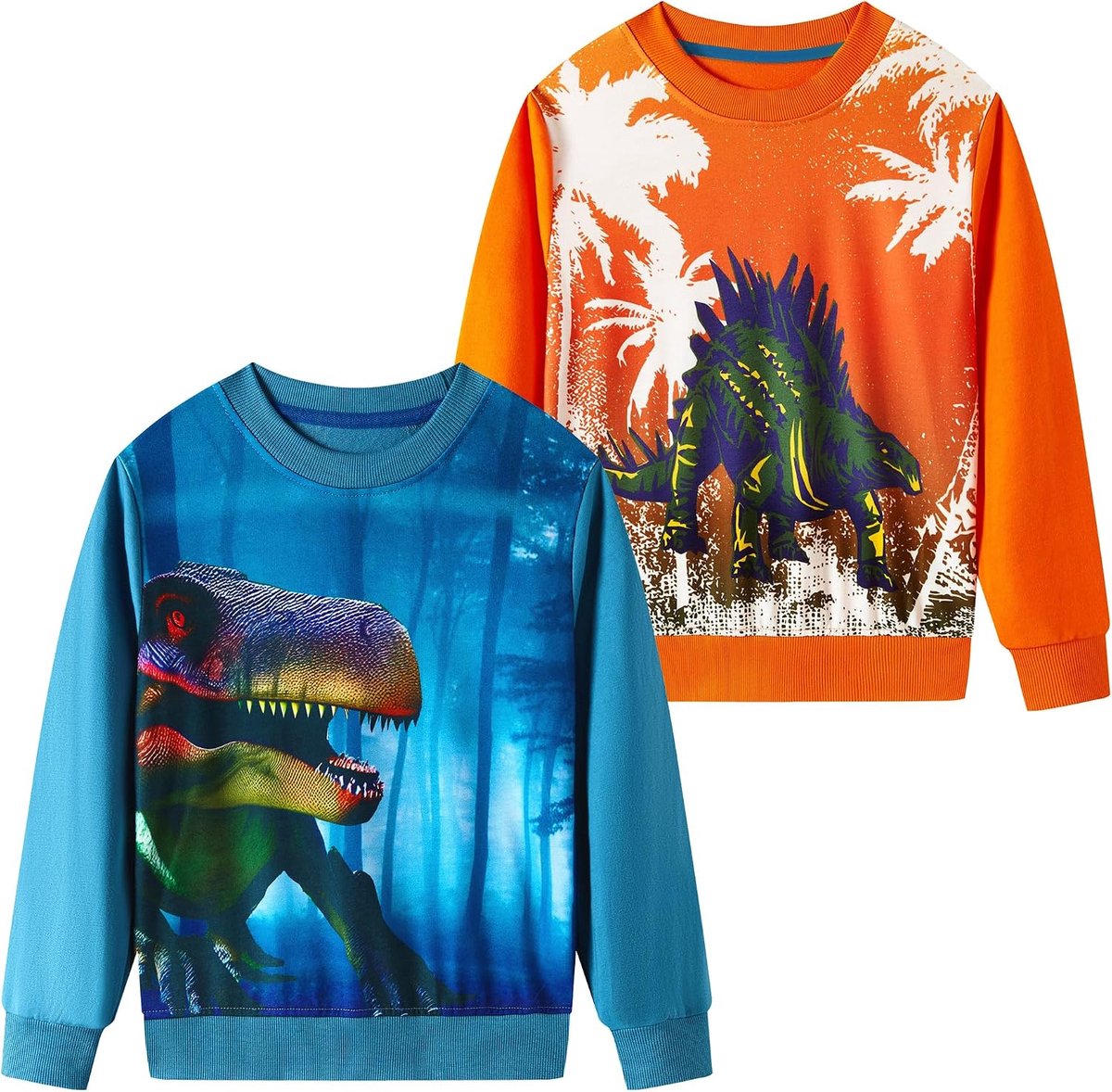 Sweatshirt Schattige Kids Pullover 2-Pack Top Shirt Jumper Crew-hals Lange Mouw Casual Kleding Lente Herfst Katoen Hoddie 1-10 Jaar