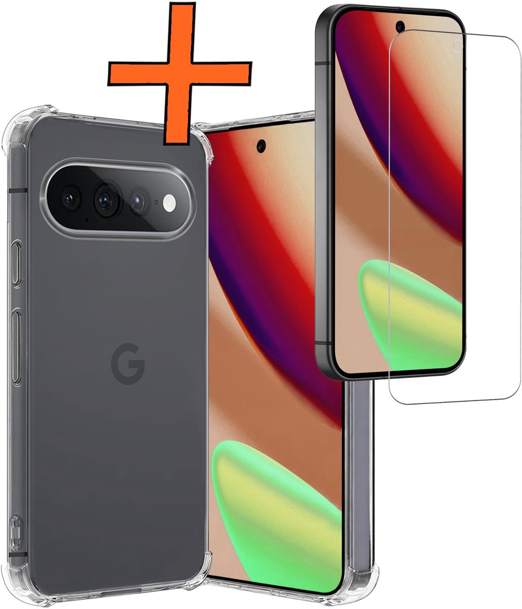 Hoes - Met Screenprotector - Geschikt voor Google Pixel 11 Pro XL - Sterk & Shockproof - Siliconen Case - Back Cover - Telefoon Hoes - Shock Proof - Transparant