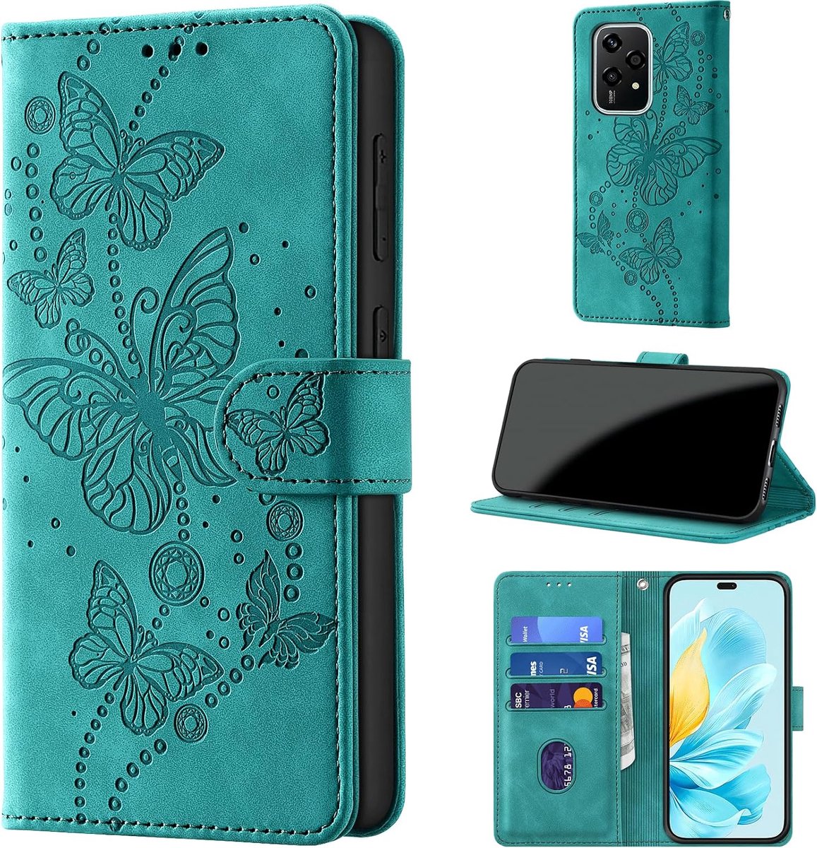 Beschermhoes voor Honor 200 Lite, bordeauxrood