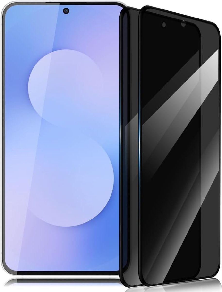 Screenprotector voor Samsung Galaxy S25 FE, pantserglas, 9H-hardglas, krasbestendig, privacyscherm, pantserbescherming, privacy, anti-spy displaybescherming, 2 stuks