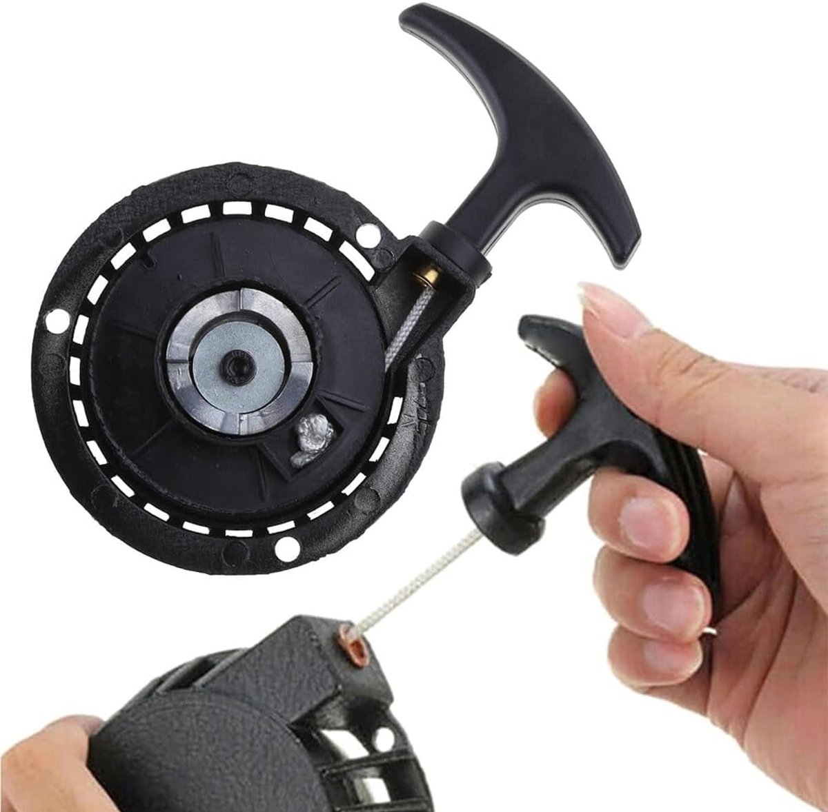 Auto Easy Pull Starter,motorfiets starter trekkoordstarter pullstarter aluminium voor 2-takt mini ontsteking motor Pocket ATV Bike Dirt Minimoto kinderfiets