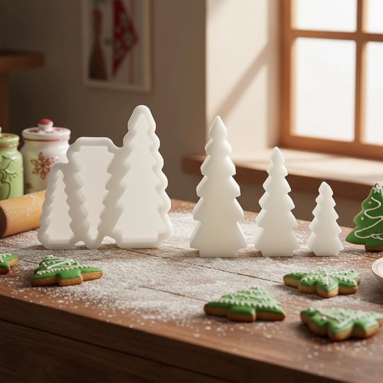 Vorm siliconen mal gips vormen voor gieten siliconen mallen voor Kerstmis DIY kaars vorm winter woondecoratie — afbeelding 5