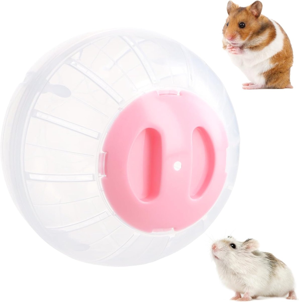 Hamster oefenbal, 14,5 cm plastic, klein dier activiteitsspeelgoed voor dwerghamsters, gerbil, muizen (roze)