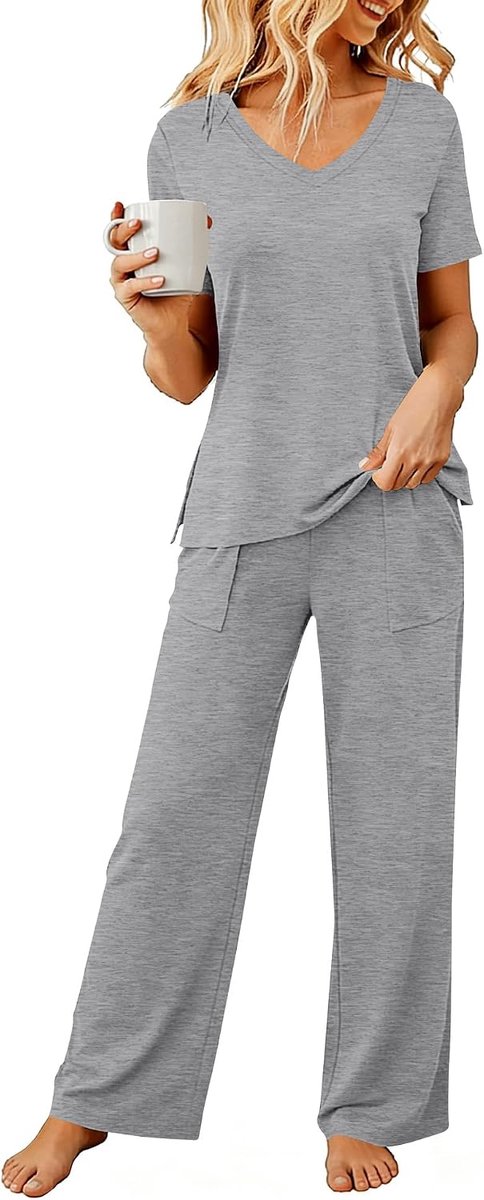 Dames Pyjama Sets Korte Mouw Nachtkleding Loungewear Zachte Losse Fit Tweedelige Pj Sets Zomer 2026