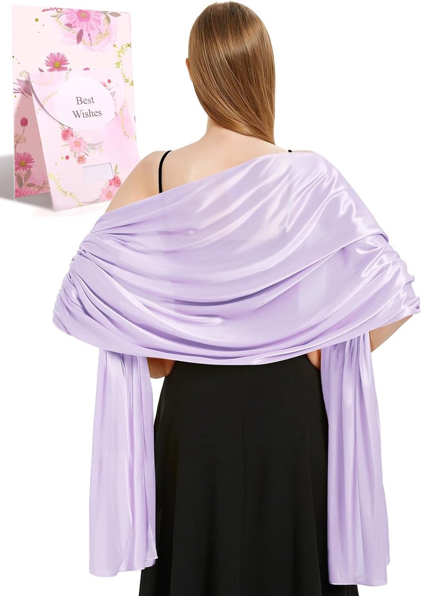 Stola Feestelijke chiffon sjaal voor dames, 200 x 70 cm, multifunctionele doek, licht, elegant, oversized schouderdoek, chiffondoek voor avondjurk