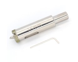 5/8 inch diamantgatenzaag met pilotbit, DaduoRi 5/8 inch tegelboren voor graniet, keramiek, porseleinen tegels, marmer, glas, stenen, 1 1/2 inch zaagdiepte voor dikke werkbladen (16 mm)