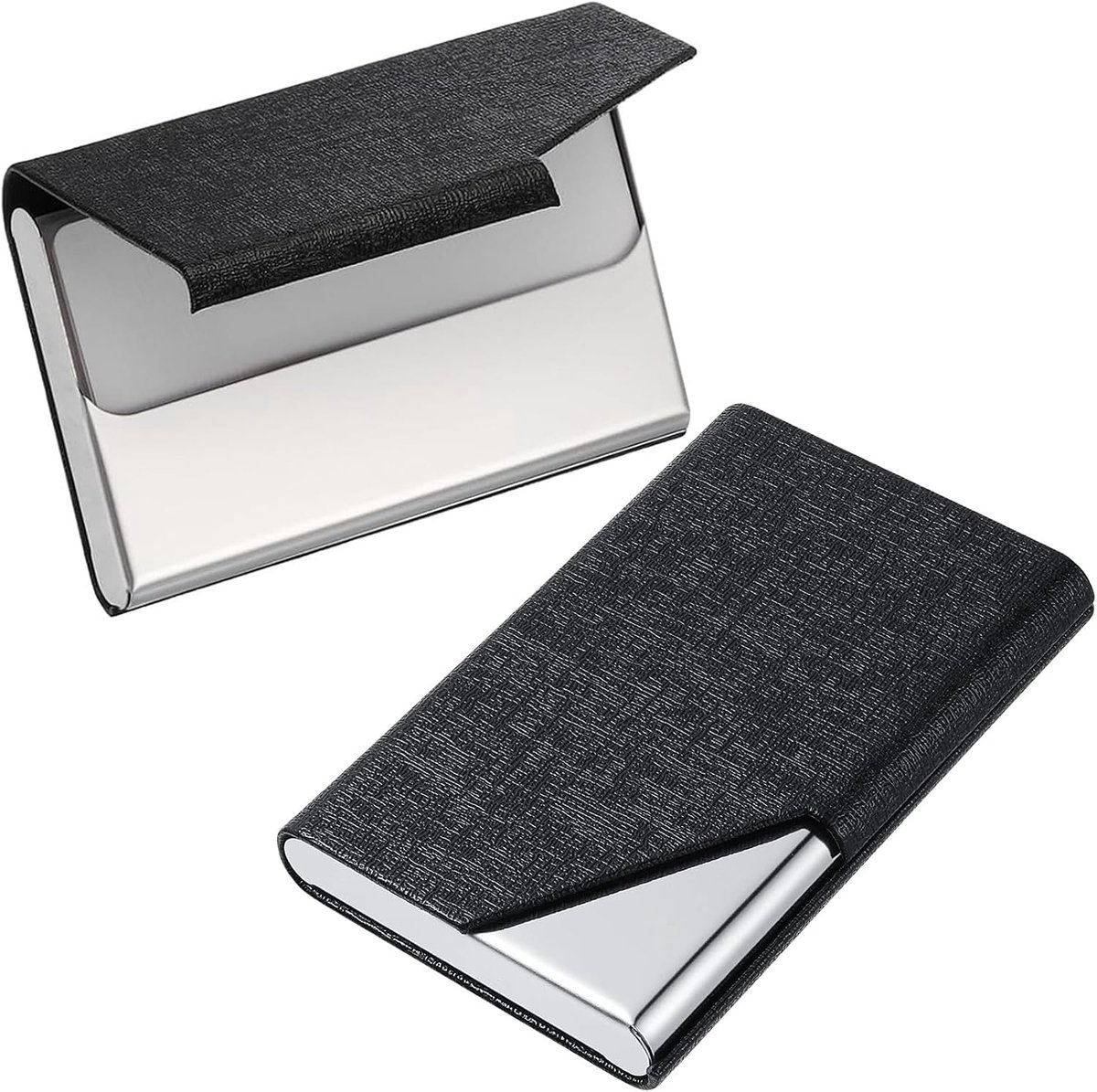 Creditcardhouder van PU-leer, ultradun, compact, magnetisch, elegant, 2 stuks