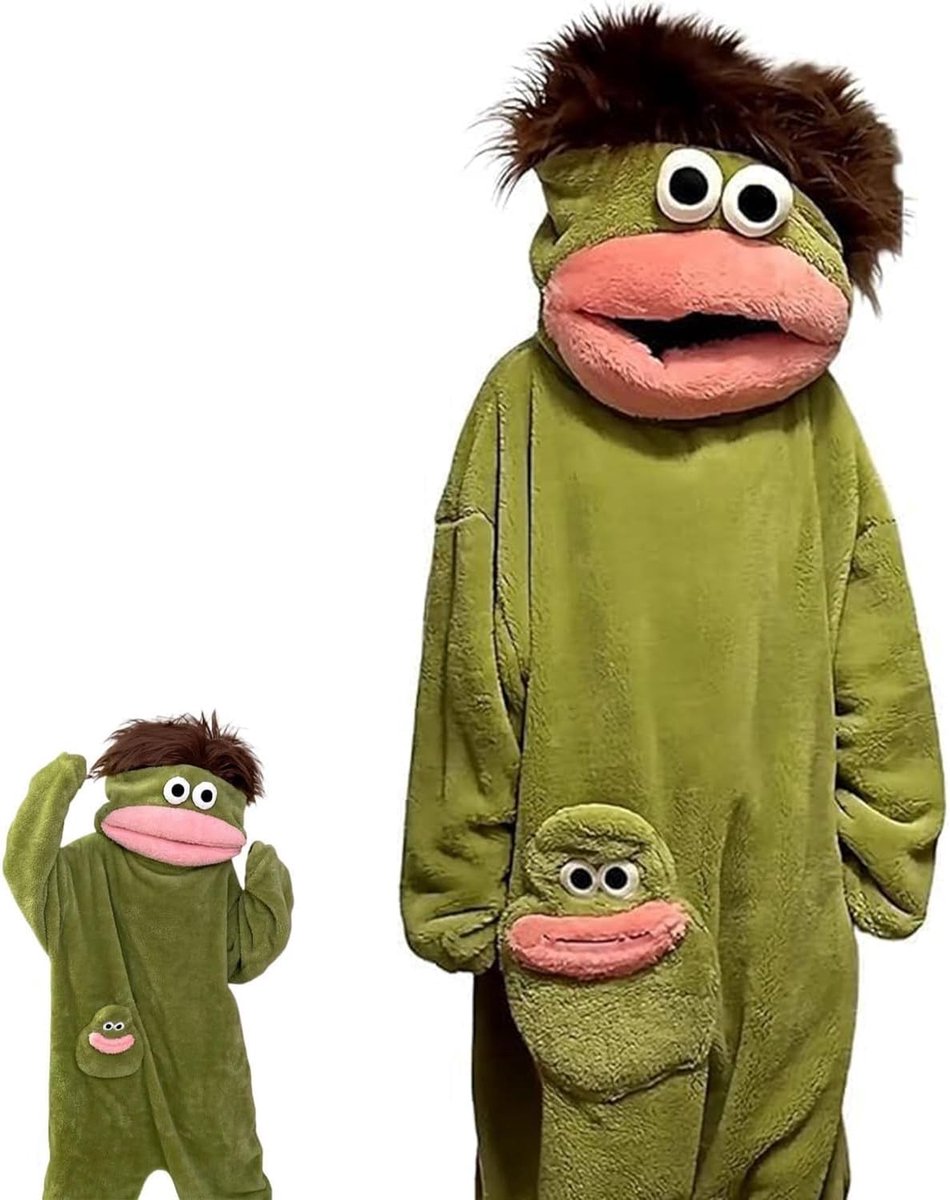 Onesie voor volwassenen, knuffelpak voor dames, goofy kostuum, relaxo-kostuum, pluizige onesie, pyjama, eendelig knuffelpak voor volwassenen
