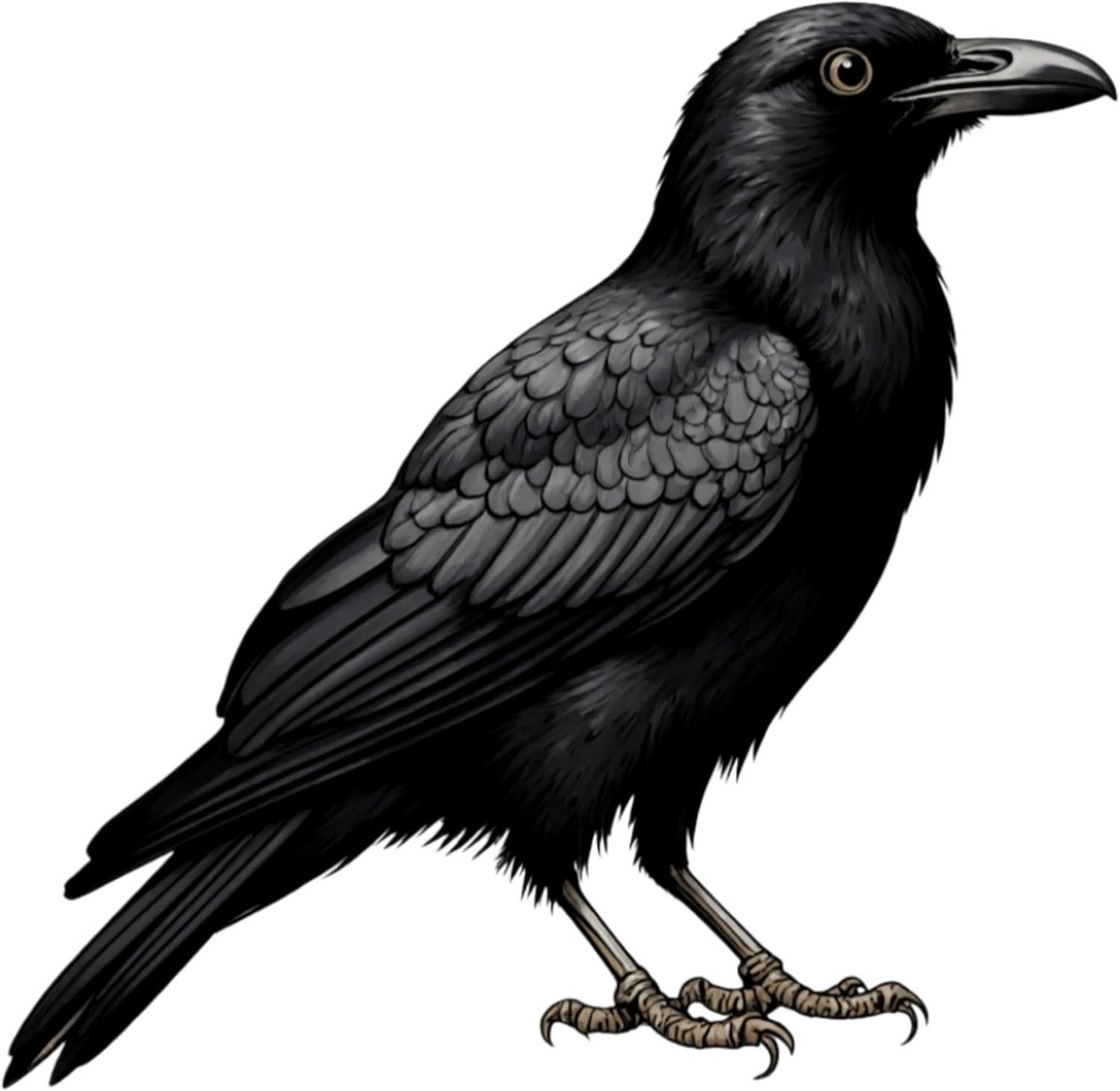 Crow Vinyl autosticker - waterdichte vogelstickers, duurzame stickers voor laptop, motorfiets, koffer, muur, deur, koelkast, skateboard, fiets, 14,5 cm, 2 stuks, glanzende afwerking