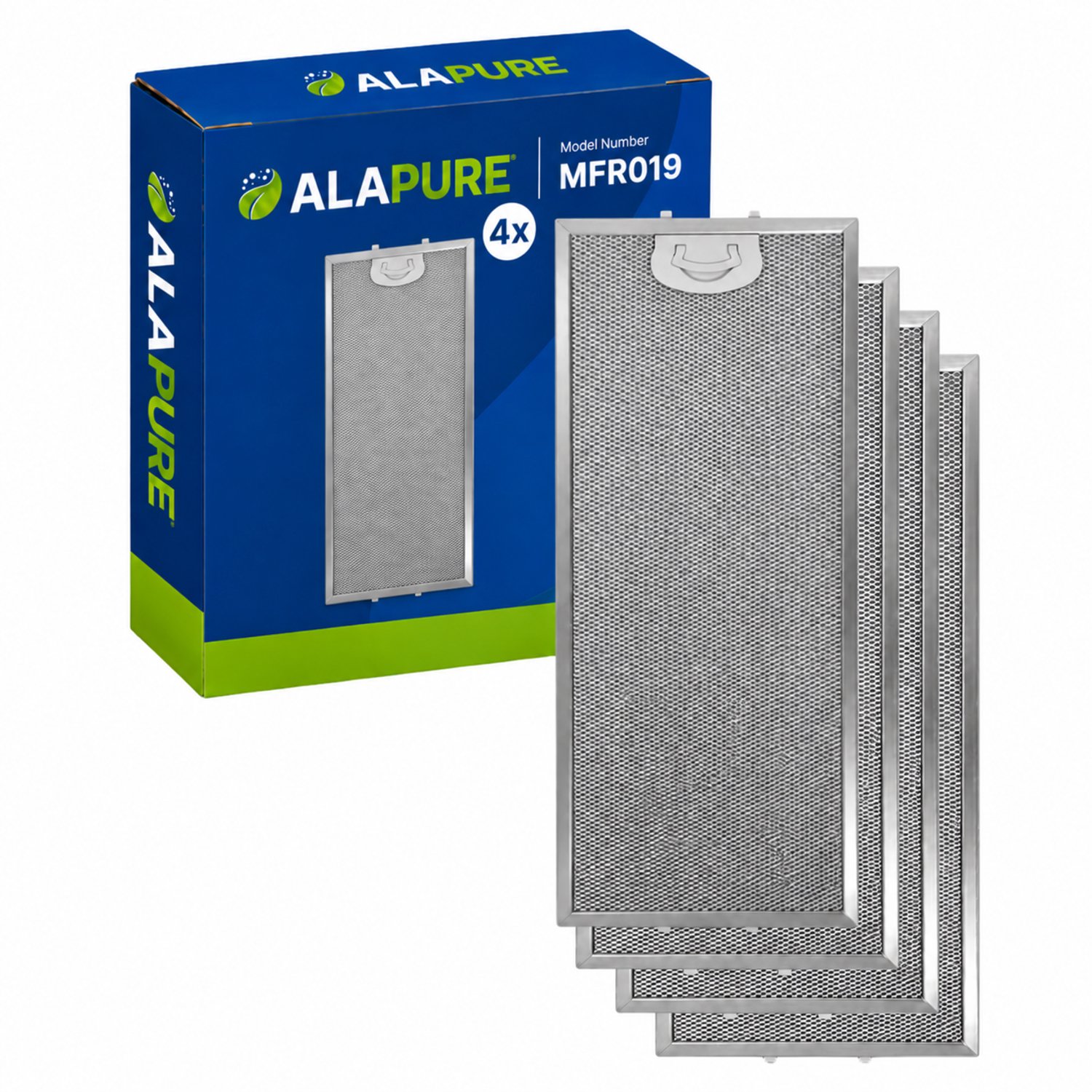 4x Metaalfilter voor Pelgrim 401468 / 89001193 468x183x7mm