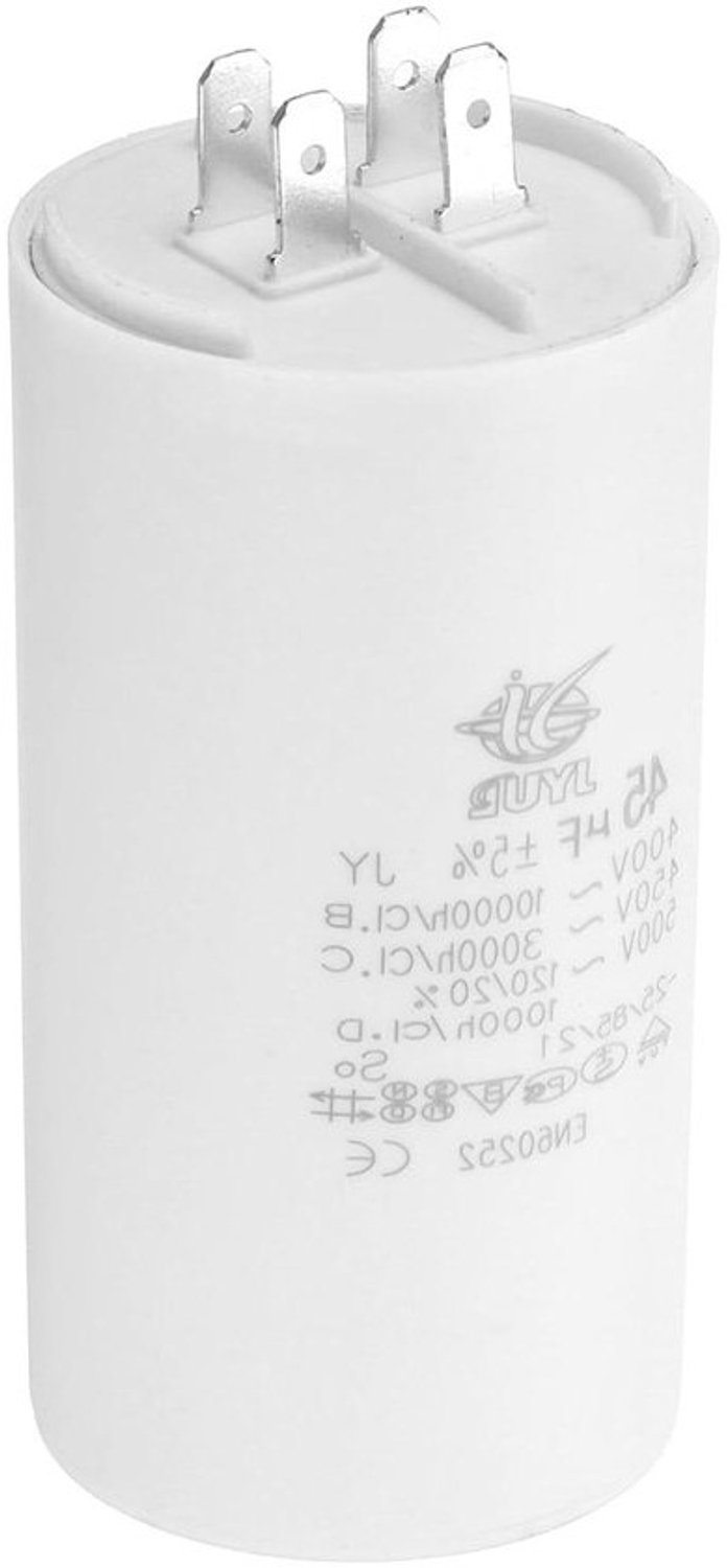 Startcondensator CBB60 - Motorcondensator - Voor het starten van motoren - Laag verlies - 96 x 50 x 107 mm - Zwart