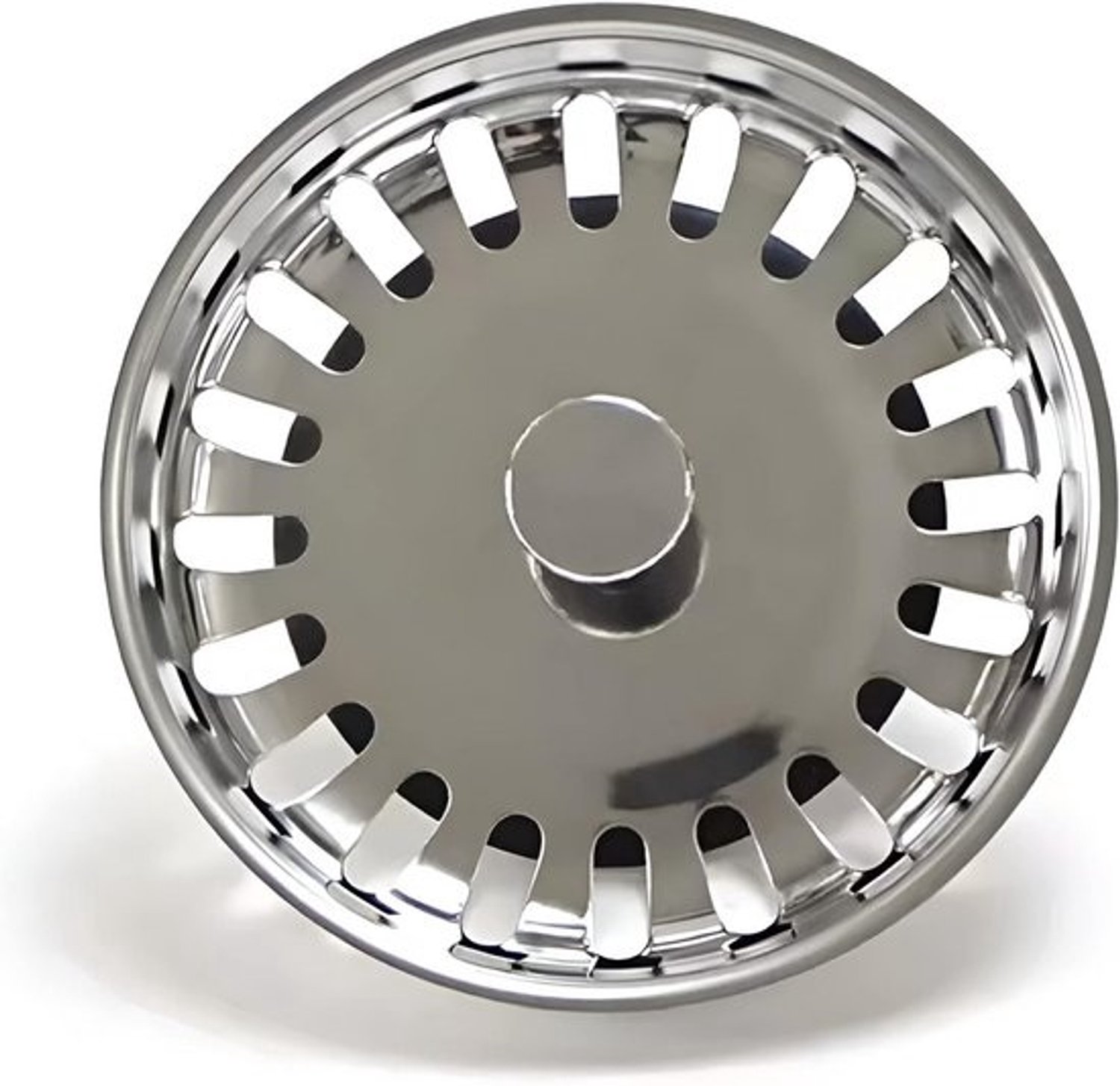 Universele RVS-gootsteenzeefplug met stoffer - Anti-verstopping voor keuken en badkamer (diameter 78 mm)
