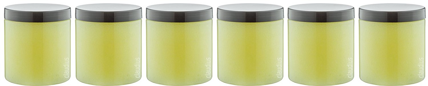 Claudius Bodyscrub-Gel Hamam - 400 gram - Pot met zwarte deksel - set van 6 stuks - Hydraterende Lichaamsscrub - Body Scrub