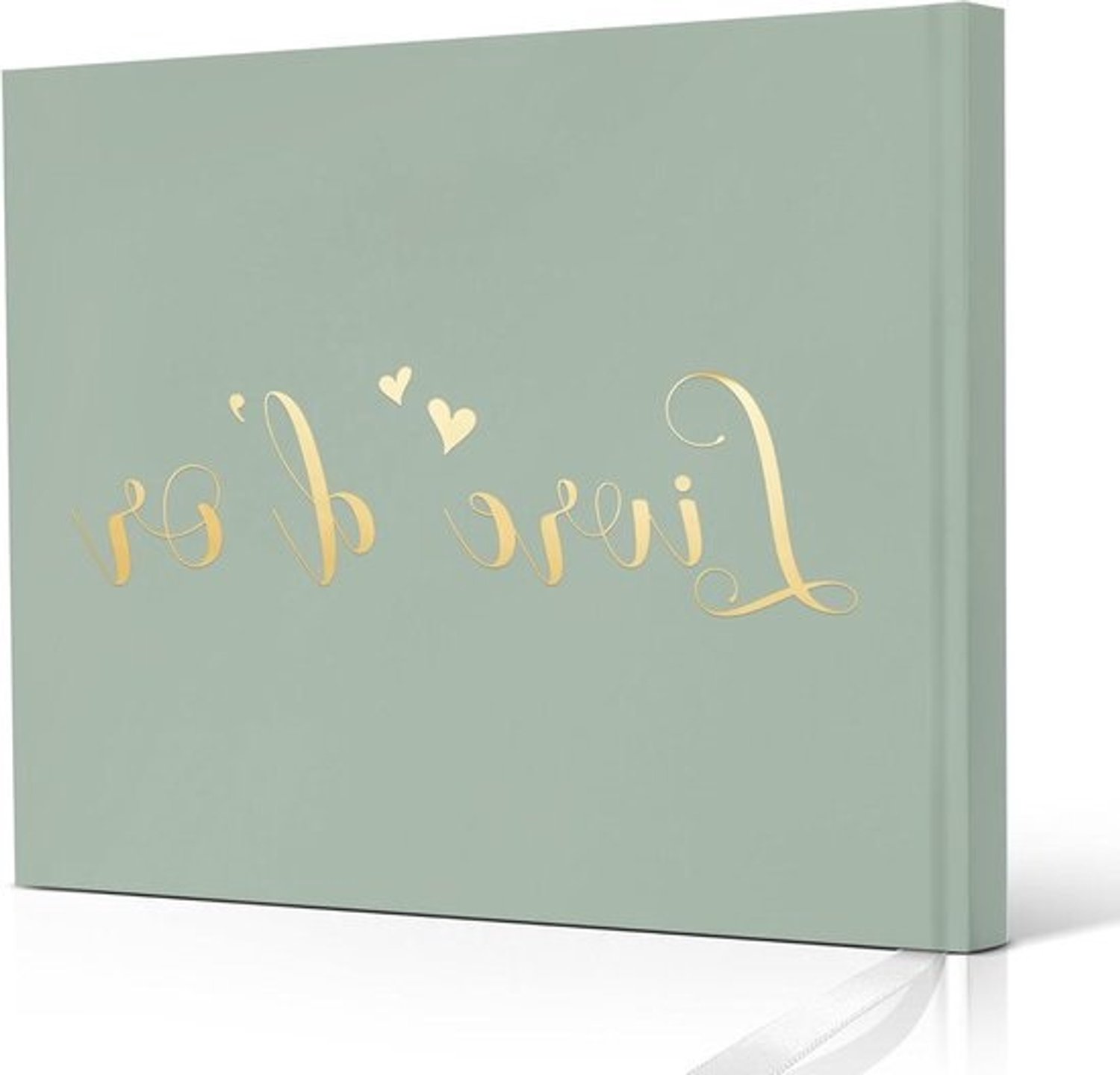 Gastenboek Saliegroen - Bruiloftsdagboek - Bruiloft, doop en feest - 100 blanco pagina's - A4-formaat - Saliegroen