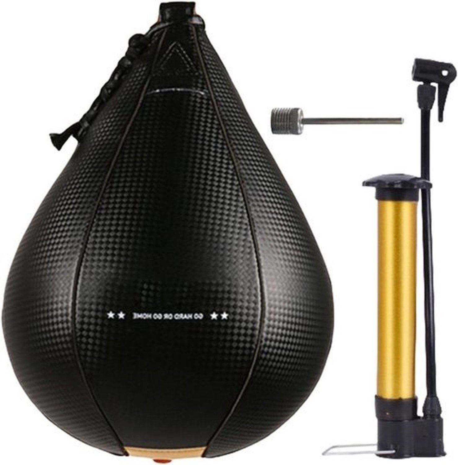 Speedbag - Bokstraining en reflexbal - Werk aan je bokstechniek - Verstevigde stiksels - 55cm omtrek - Zwart