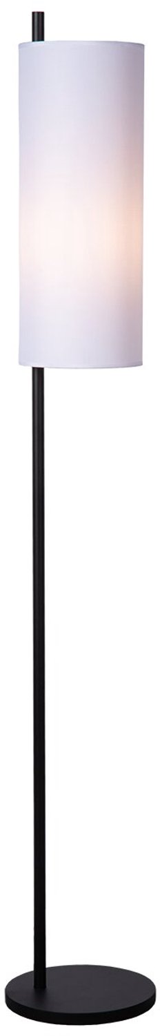 Atmooz Kieran Vloerlamp – H160 cm – moderne staande lamp – exclusief lichtbron – slanke zwarte metalen voet met naturel linnen lampenkap – sfeervolle verlichting voor woonkamer of slaapkamer – modern Japandi design – zwart en naturel