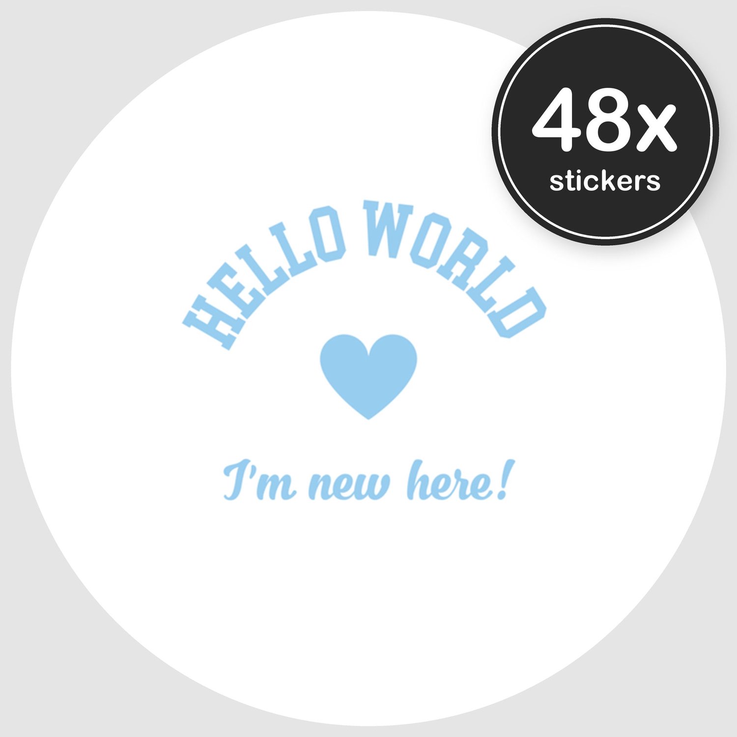 Sluitstickers Geboorte - 48 stuks - Rond 30 mm - Geboorte Stickers - Sluitzegel Geboortekaart - Design 013