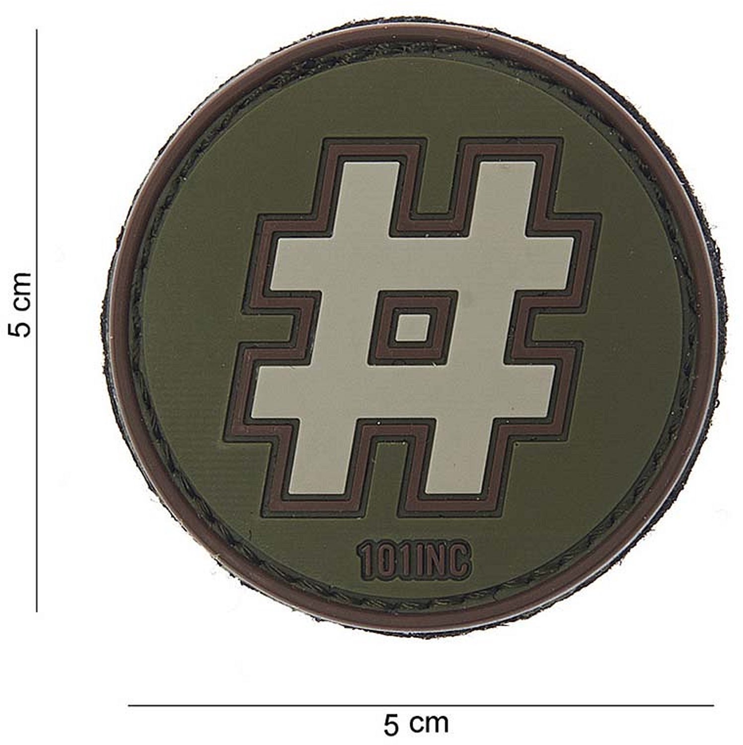 Embleem 3D PVC Hashtag groen #10094