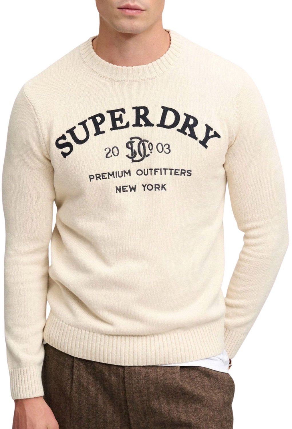 Superdry Applique Sweater Heren Zwart