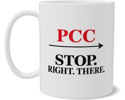 Mok Organische Chemie PCC Oxidatie Stop. Right. There. Grappige Reagens Quote Beker met Dubbelzijdige Print Rood Zwart Synthese Cadeau voor Chemicus, Analist en Student