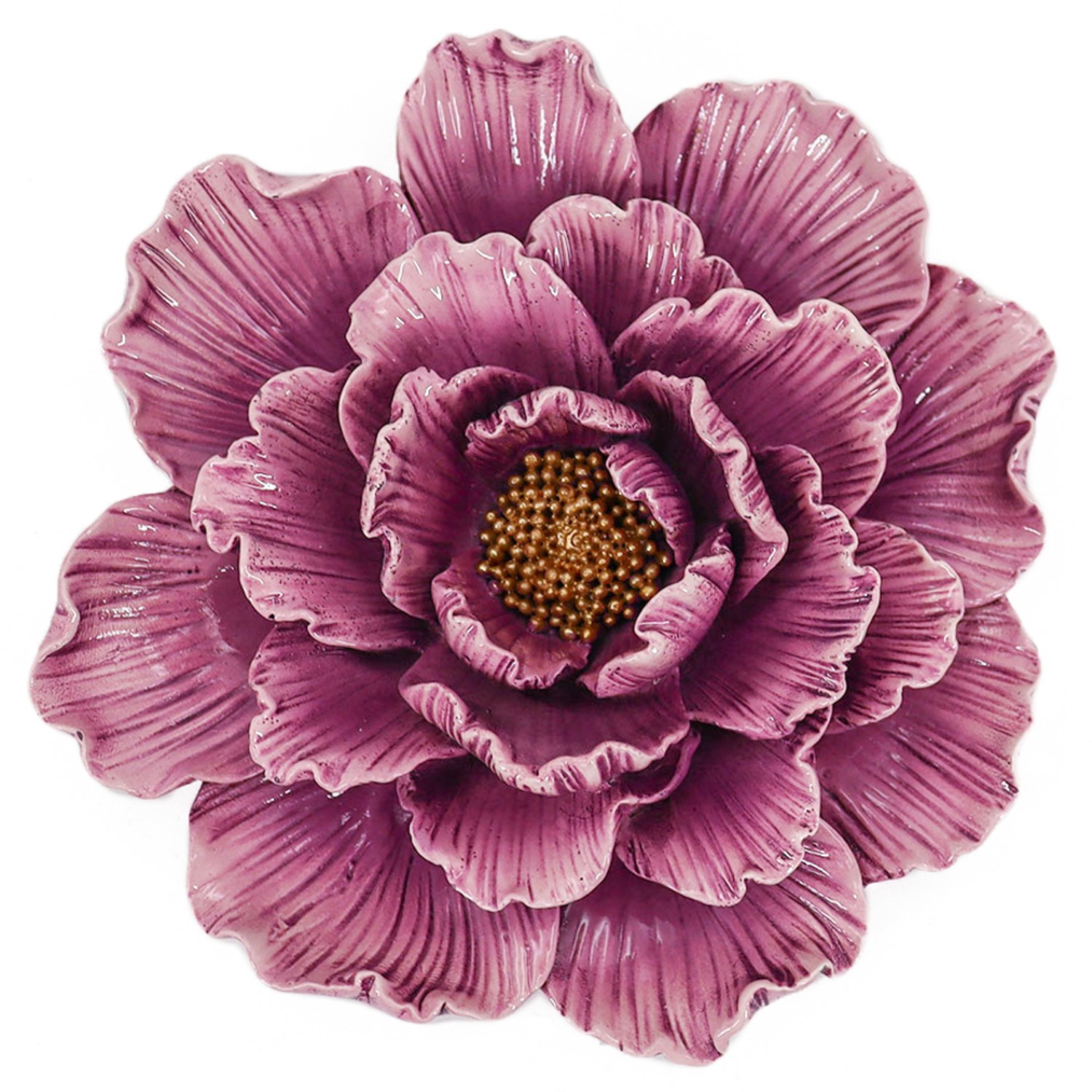 Wanddecoratie bloem paars