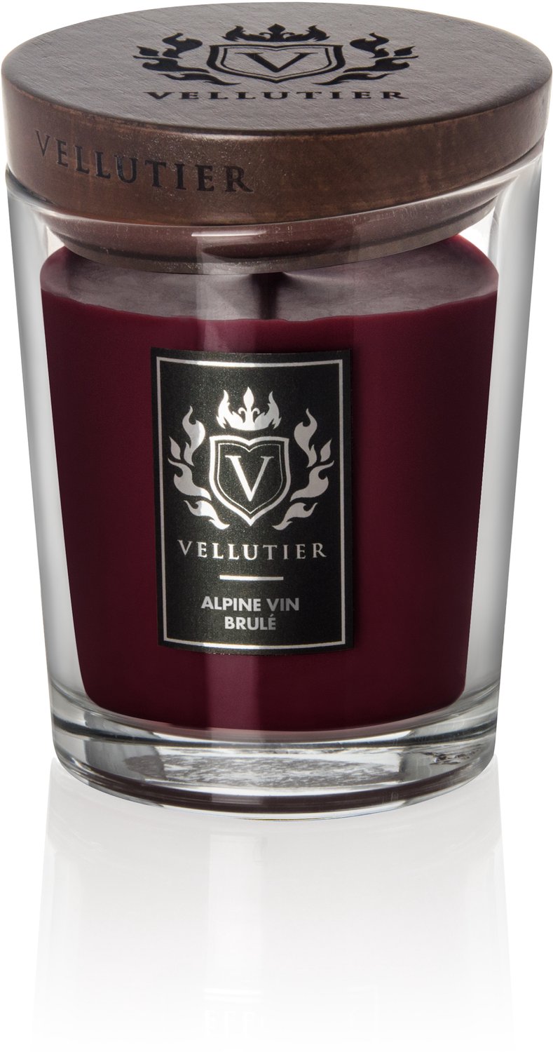 Vellutier Geurkaars Medium Alpine Vin Brulé - 12 cm / ø 9 cm Rood donker