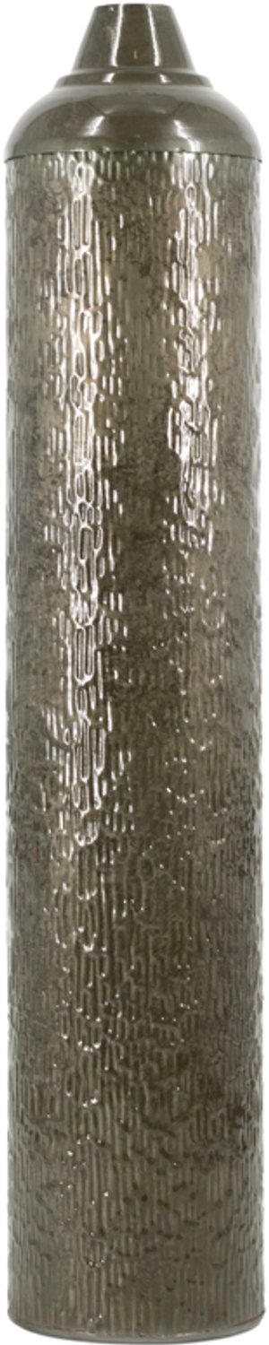 Metalen vaas striped olive stone