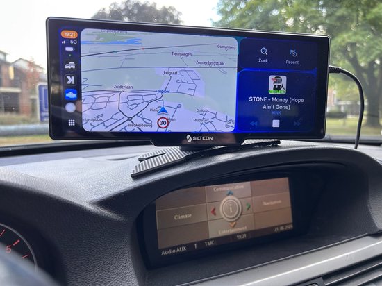 Siltcon® Geschikt voor CarPlay Scherm 10.26 Inch – Geschikt voor Android Auto Scherm – Draadloos - Navigatiesysteem Auto – Auto Scherm – Universeel – Touchscreen - Incl. Telefoonladers — cadeau in Gadgets - foto 7