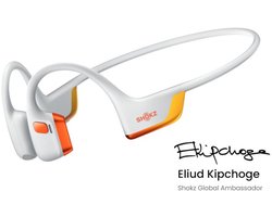 Shokz OpenRun Pro 2 EK Limited Edition - Draadloze Koptelefoon - Bluetooth Sportheadset - IP55 - Oranje-Wit