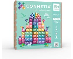 CONNETIX - Magnetisch Tegels - Pastel Creatief Pakket - 104 Stuks - Magnetisch Speelgoed