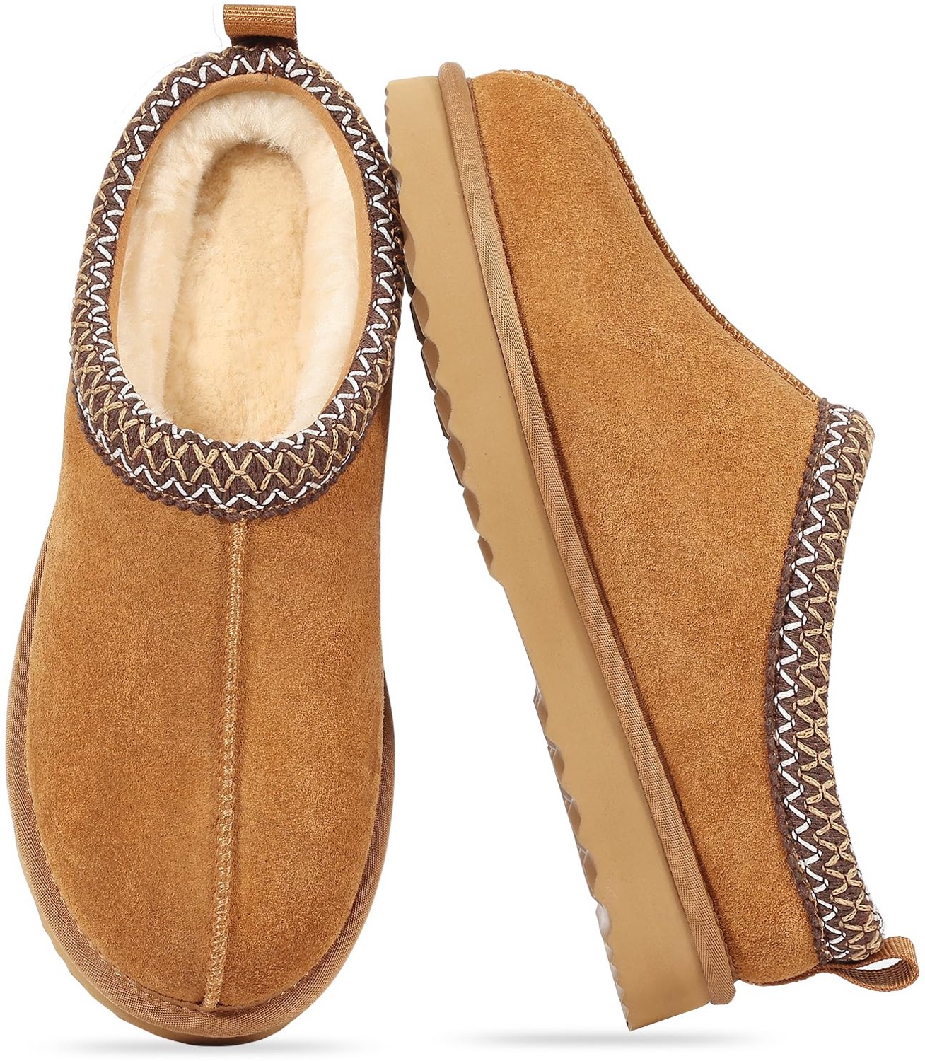 Olanly Dames Snowboots suède Boots Warme winterschoenen dames Antislip Dunne zool Verdikte voering van imitatiewol – 42 Geschikt voor voetlengte van 26.16cm Kastanjebruin