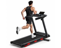 Opvouwbare loopband, maximale snelheid 12 km/u, met LED-display, voorzien van 12 trainingsprogramma’s, stille motor van 3,0 pk, maximaal draagvermogen 160 kg