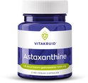 Blauwe pot Vitakruid Astaxanthine supplement met witte dop, 60 vegan capsules van duurzaam gekweekte rode alg.